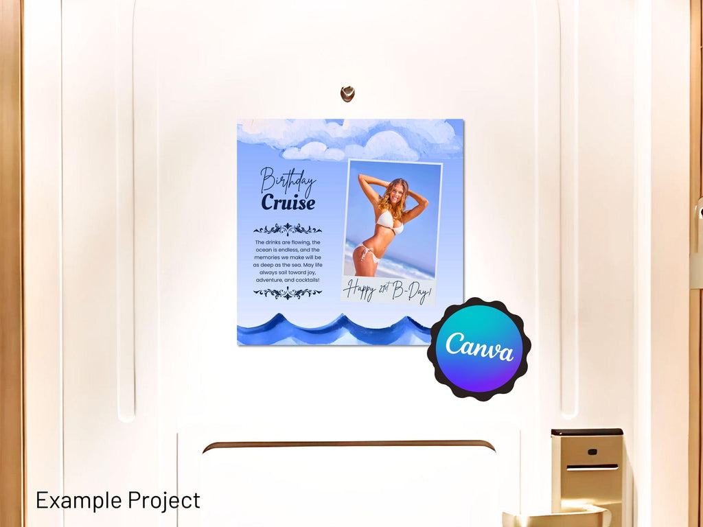 Cruise Door Decoration Templates, Stateroom Magnets, Canva Editable (Digital Download)
