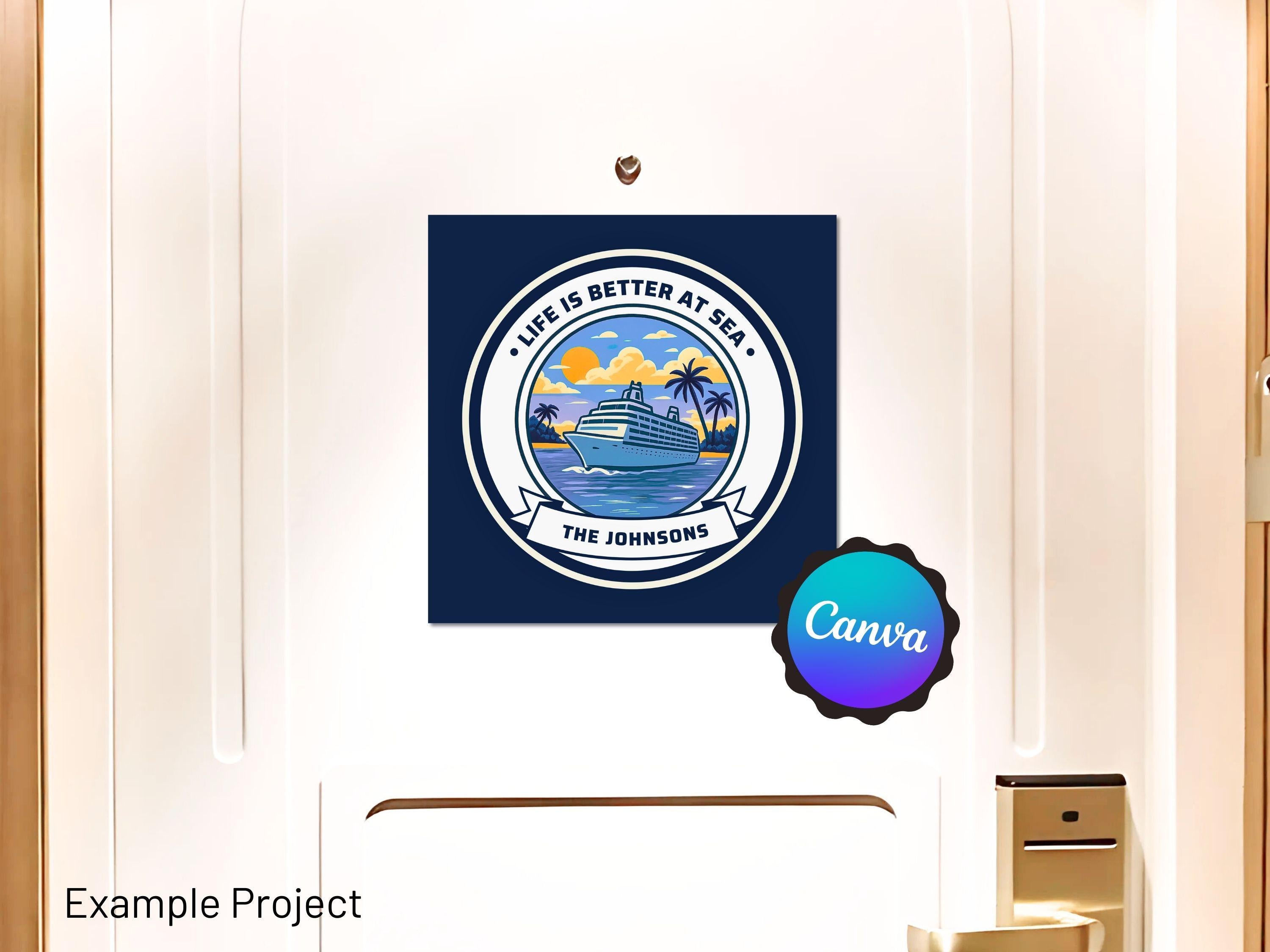 Cruise Door Decoration Templates, Stateroom Magnets, Canva Editable (Digital Download)