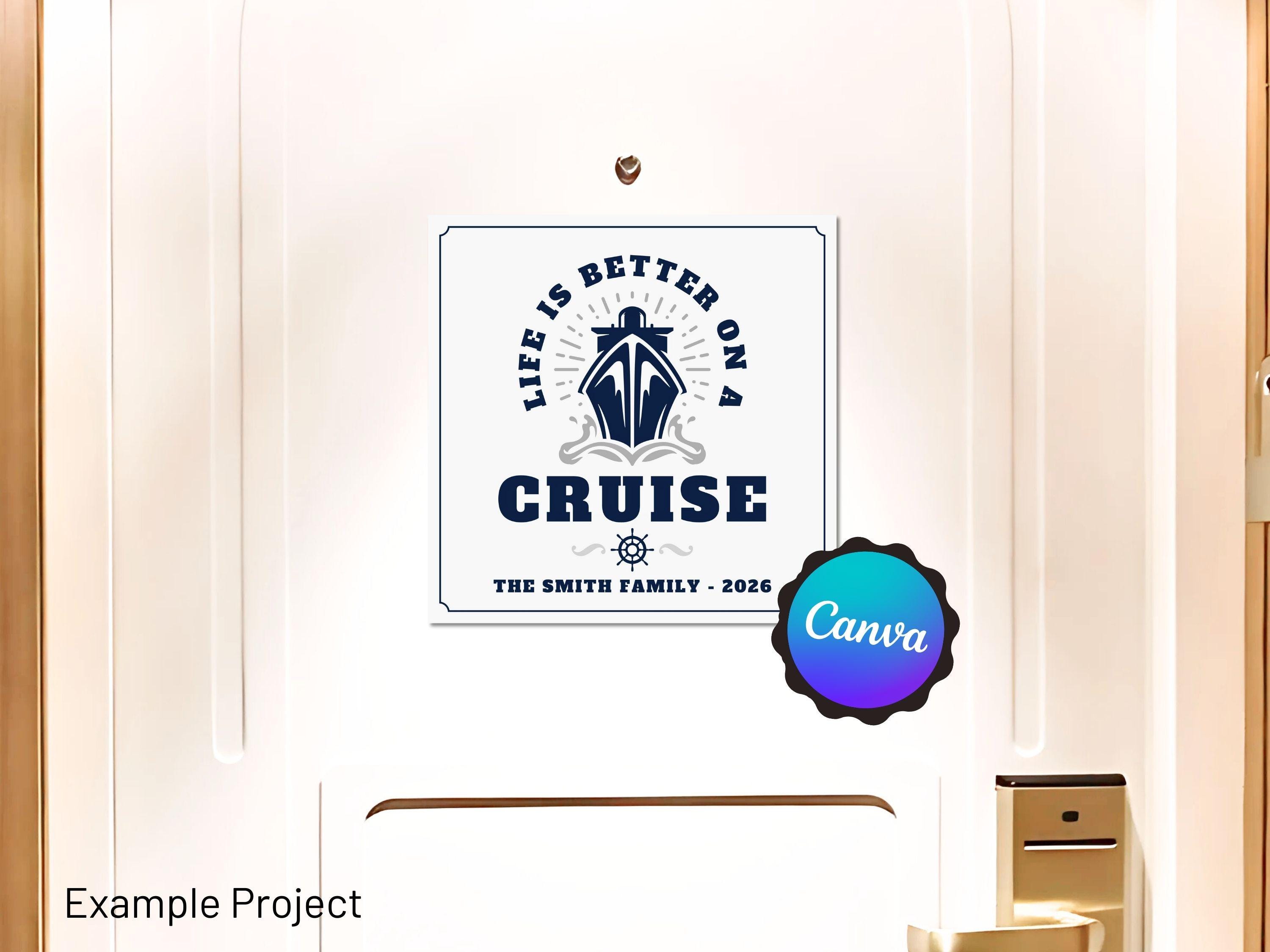 Cruise Door Decoration Templates, Stateroom Magnets, Canva Editable (Digital Download)