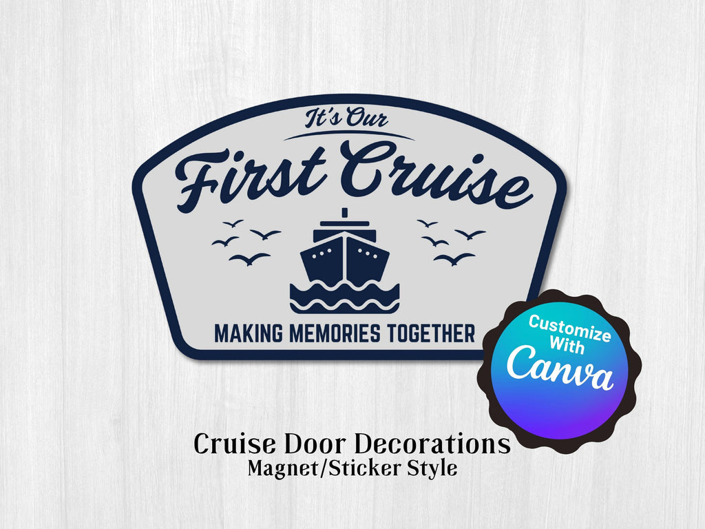 Cruise Door Decoration Templates, Stateroom Magnets, Canva Editable (Digital Download)