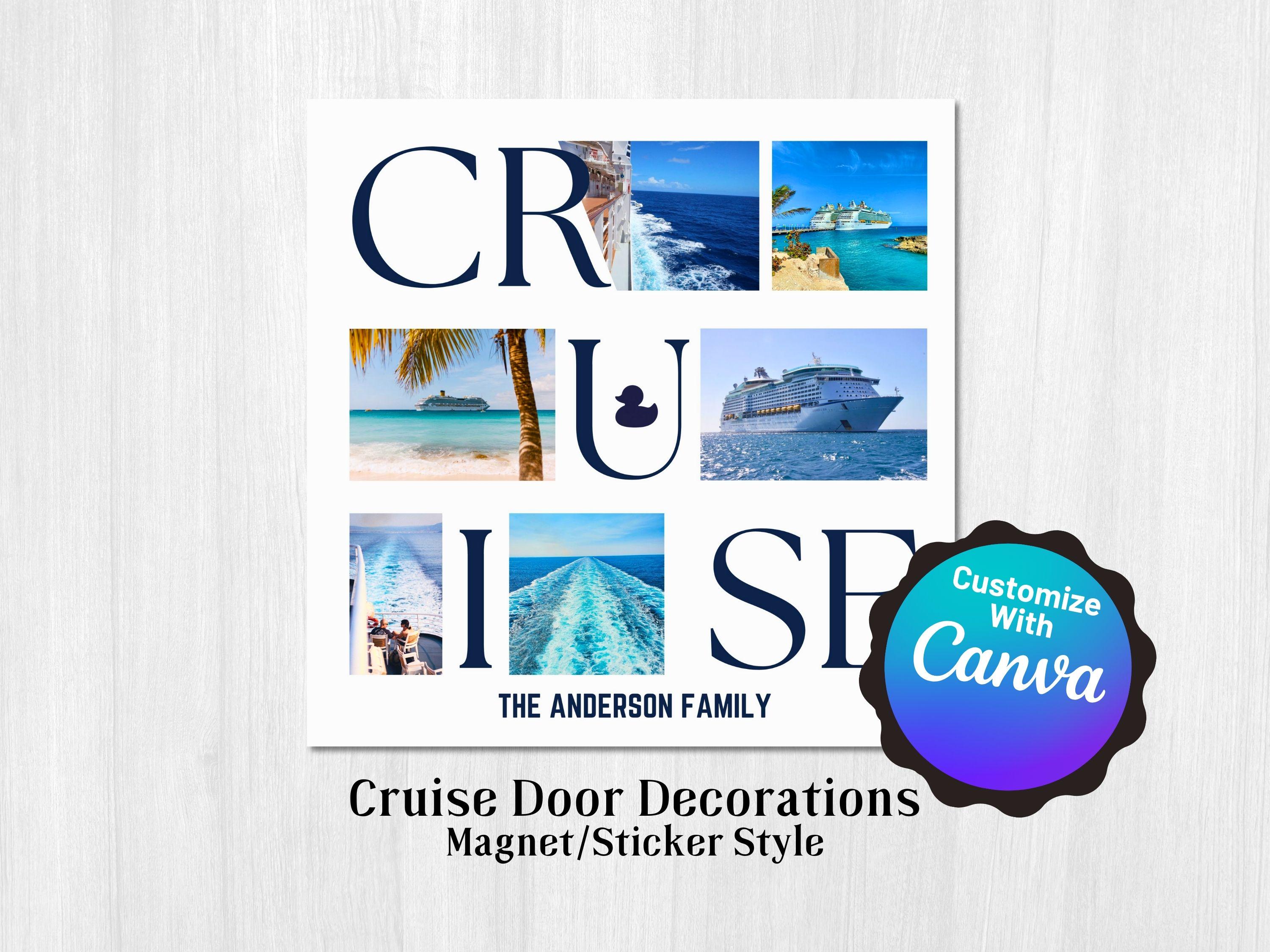 Cruise Door Decoration Templates, Stateroom Magnets, Canva Editable (Digital Download)