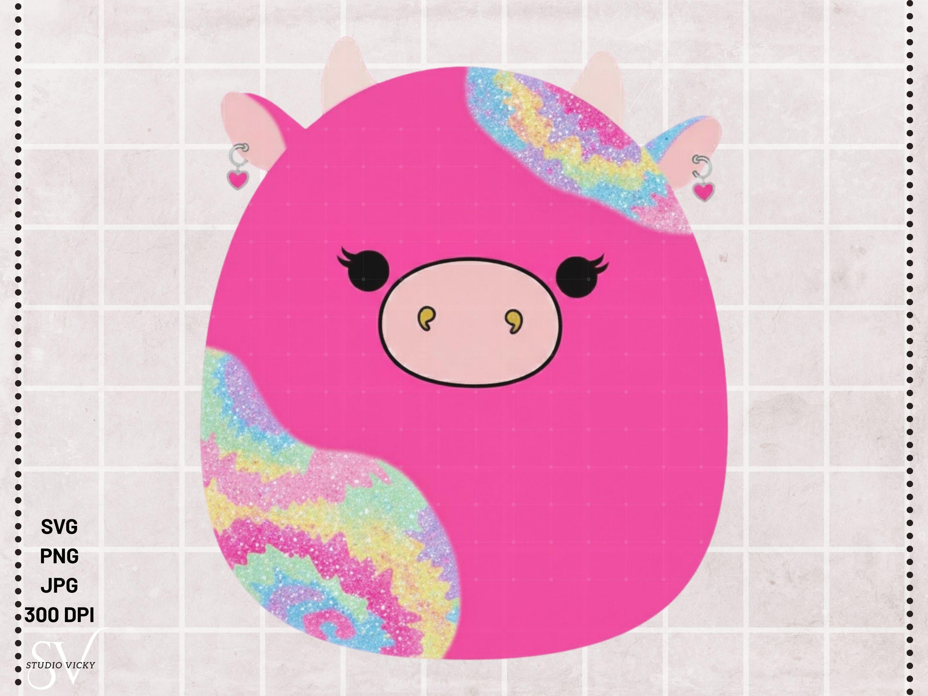 Cow Squish Animals Clipart Bundle, Bull PNG SVG, Birthday Party Decor