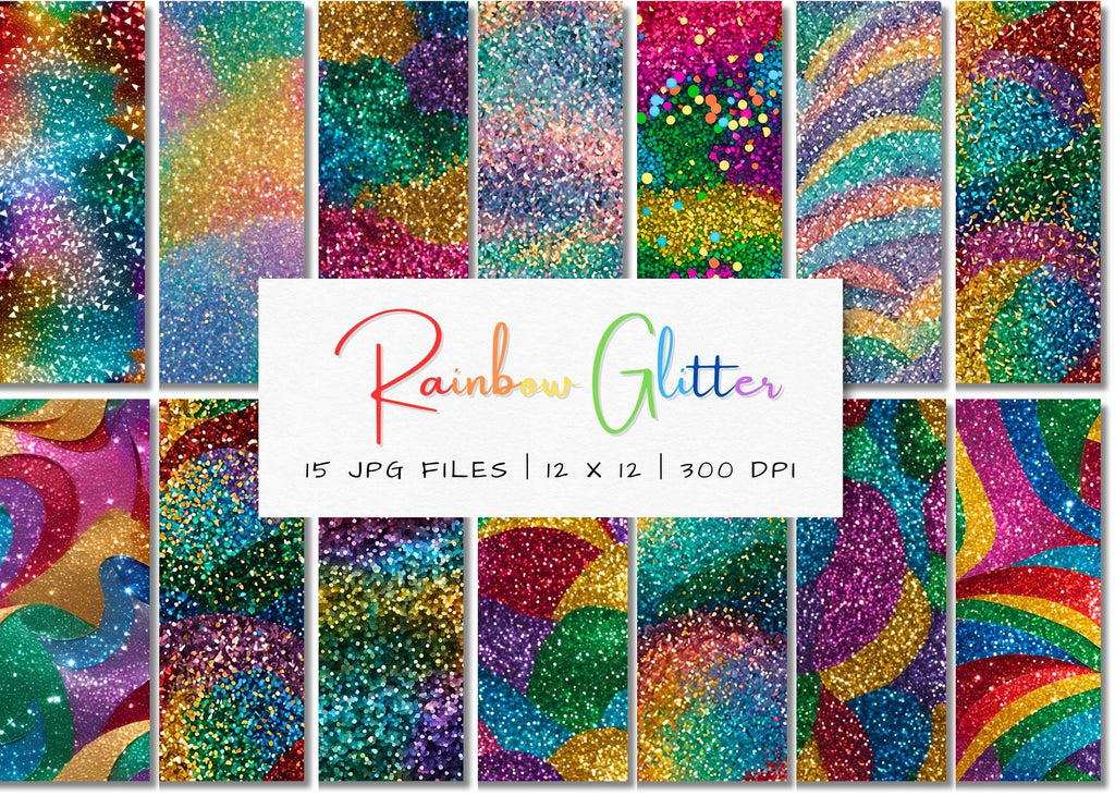 Squishy Cow Clipart Bundle | 22 PNG SVG Files + 15 Glitter Patterns