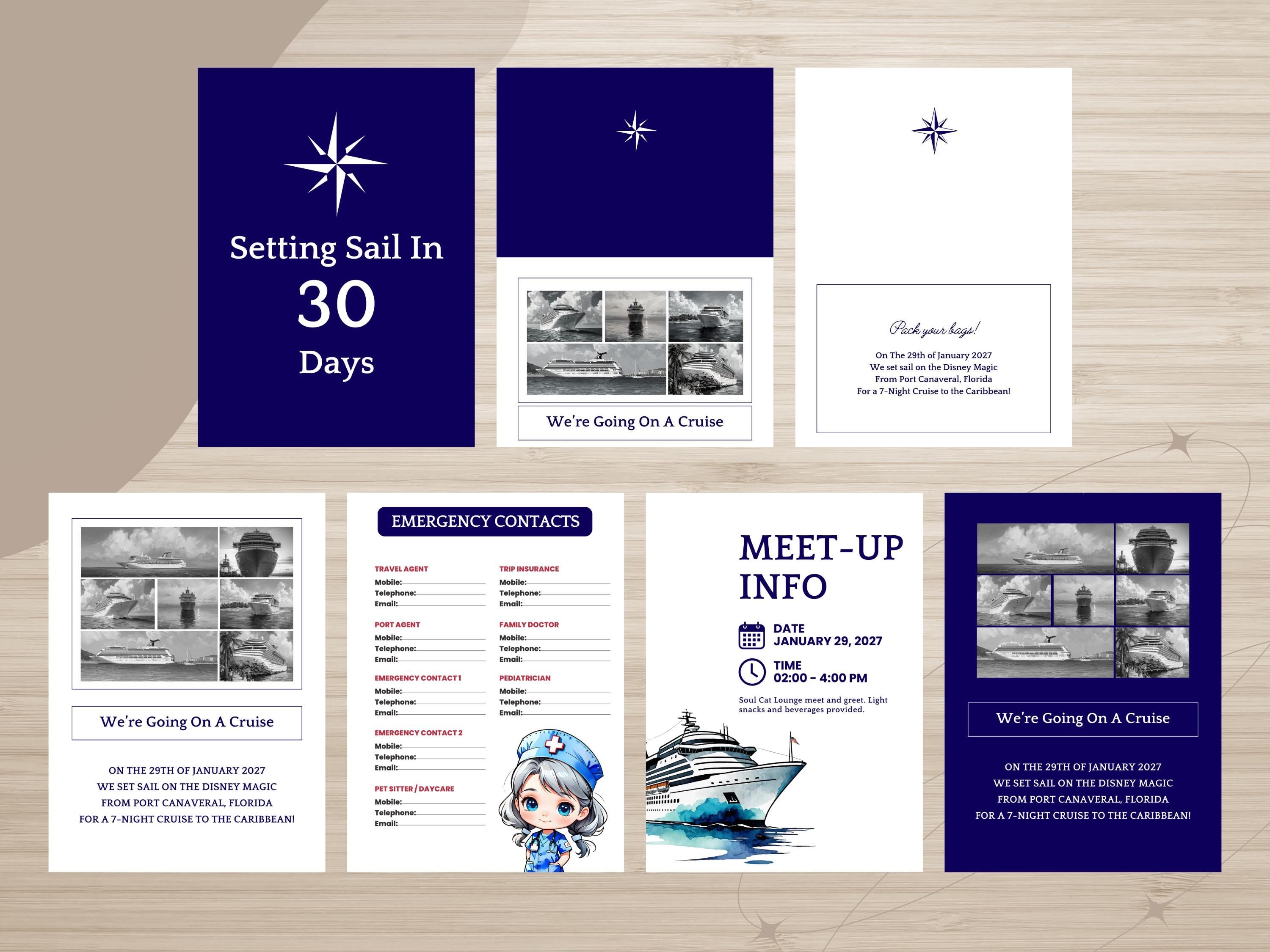 First Cruise Door Magnet Template, Customizable Cabin Decor (Digital Download)