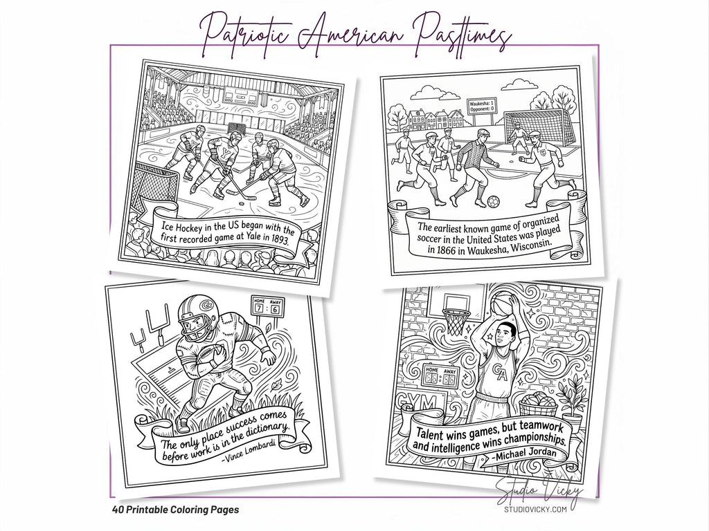 America's 250th Anniversary Coloring Book, Patriotic History Activity (PDF Download)