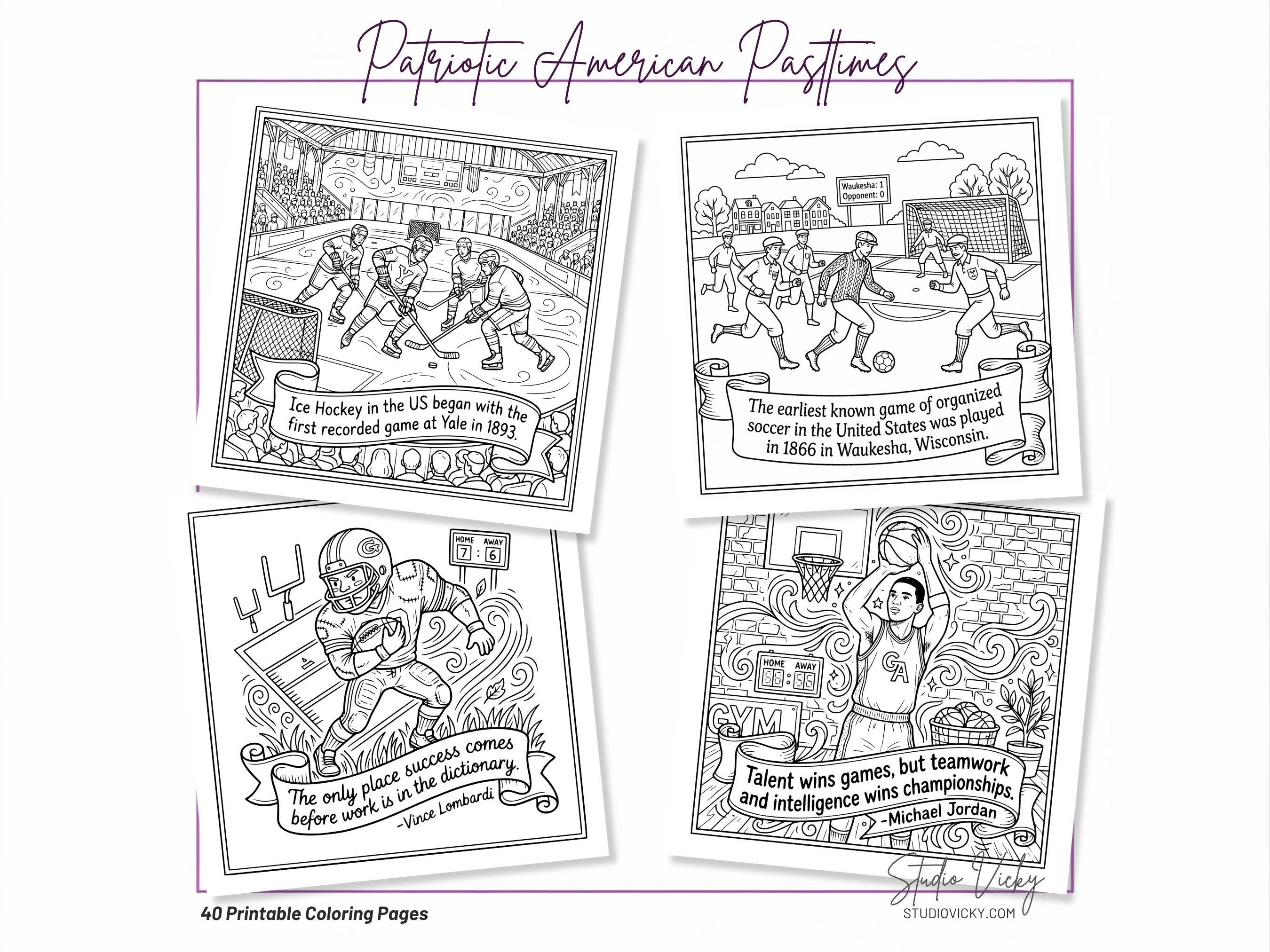 America's 250th Anniversary Coloring Book, Patriotic History Activity (PDF Download)